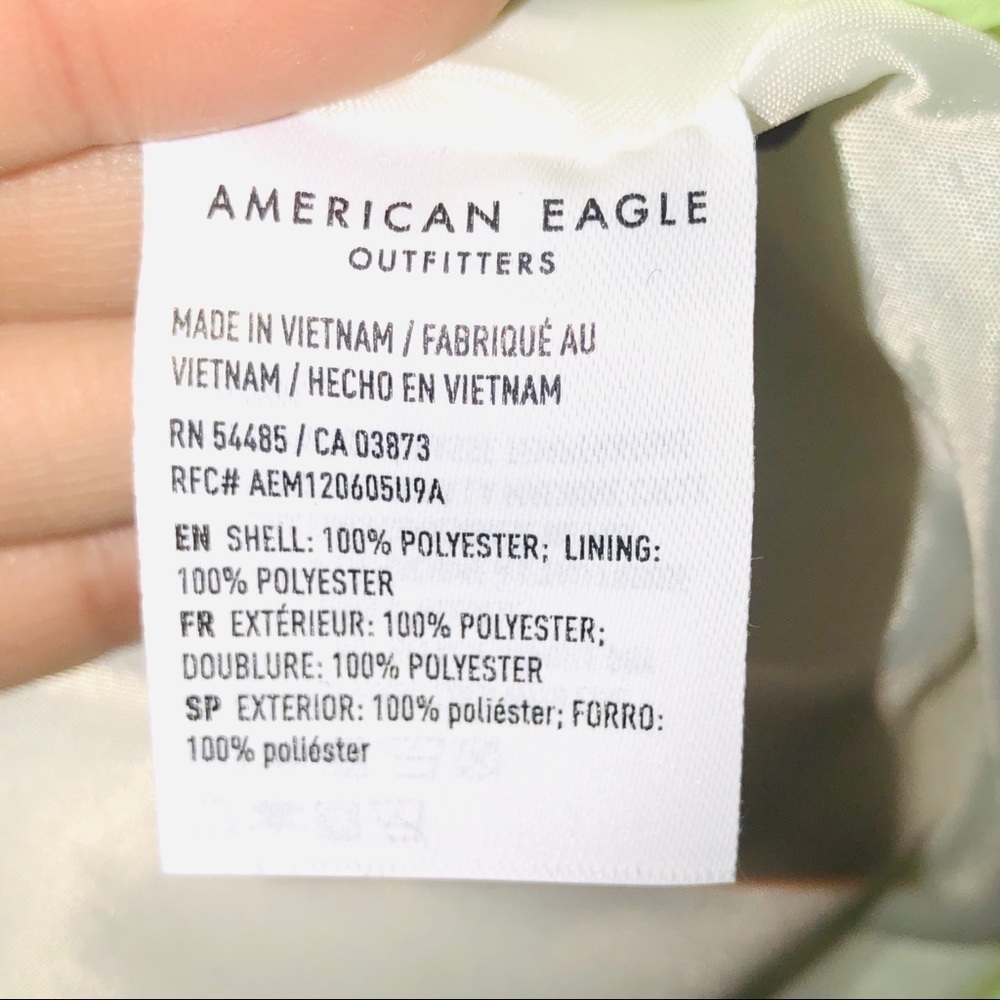 NWOT AEO White & Neon Sherpa Pullover Sweater - Picture 9 of 15